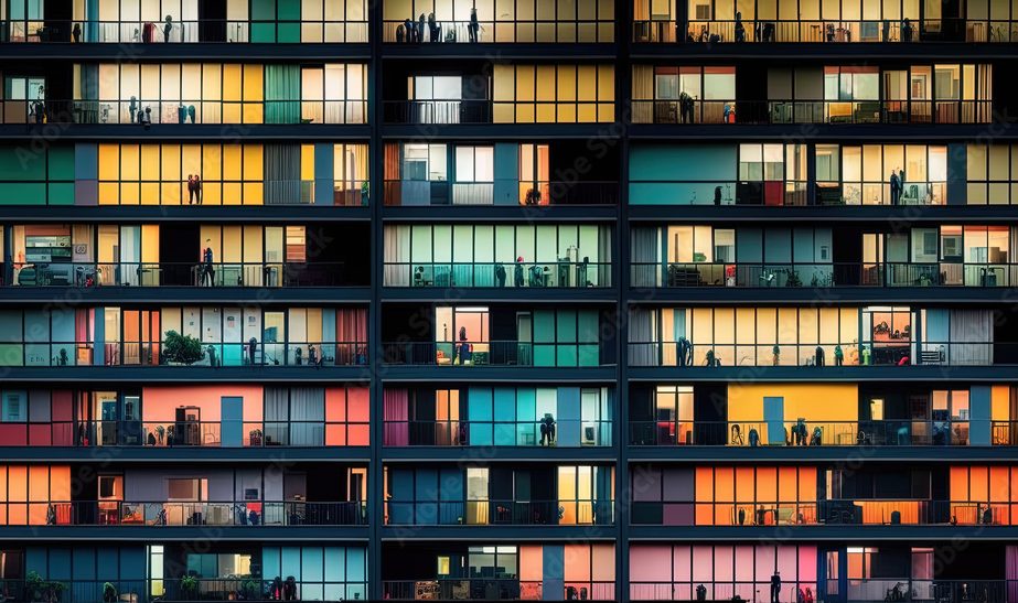 Digital Art by Vadim Ankudinov| The light of the evening windows.